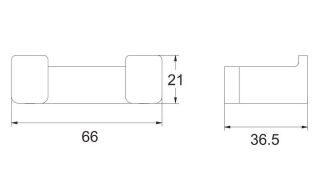 Крючок для ванной комнаты двойной Rose RG1821 хром