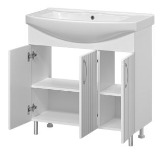 Напольная тумба под раковину Misty Изео 85см белый