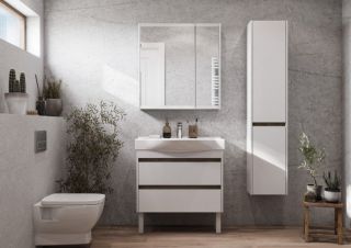 Шкаф-колонна Акватон Нортон белый 1A249403NT01L