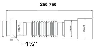 Гофра Bettoserb 125381 для раковины/мойки 1 1/4" - 40/50мм