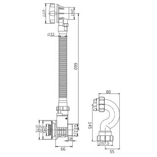 Слив-перелив для ванны автомат Frap F68-26