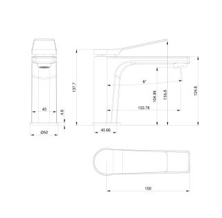 Смеситель для раковины Wonzon & Woghand WW-XH-012-MW белый матовый