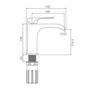 Смеситель для раковины Prohanss P61.10.03 золотой сатин