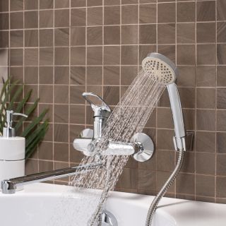 Смеситель для ванны с душем РМС SL55-006EK хром