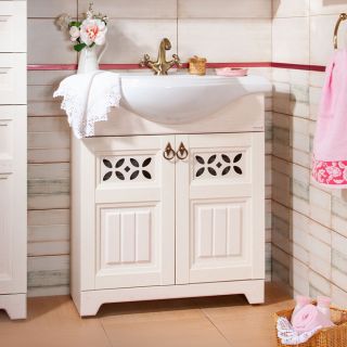 Тумба под раковину Бриклаер Кантри 4627125413698 80 см бежевый дуб прованс