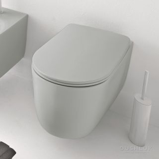 KERASAN NOLITA УНИТАЗ БЕЗОБОДКОВЫЙ ПОДВЕСНОЙ 55Х35 СМ, С КРЕПЛЕНИЯМИ WB9N, ЦВЕТ: СВЕТЛО-СЕРЫЙ