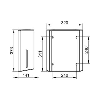 Дозатор бумажных полотенец Keuco Plan 14985070000 нержавеющая сталь