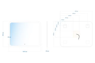 Зеркало с подсветкой ABBER See AG6109SL-1.0 100см