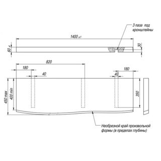 Столешница Velvex Klaufs 120 правая, дуб французский