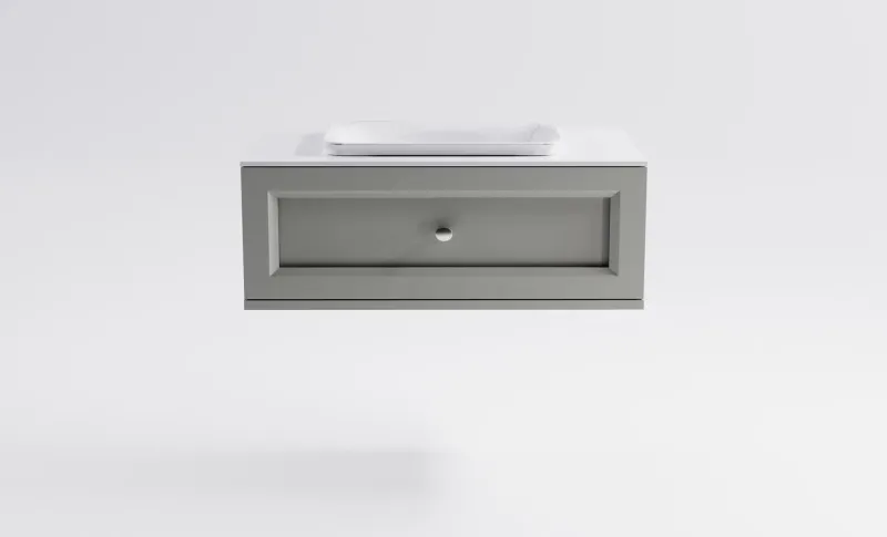 Тумба с раковиной Astra-Form Классик 4631177714122 90 см серый матовый