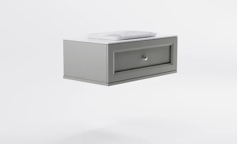 Тумба с раковиной Astra-Form Классик 4631177714122 90 см серый матовый