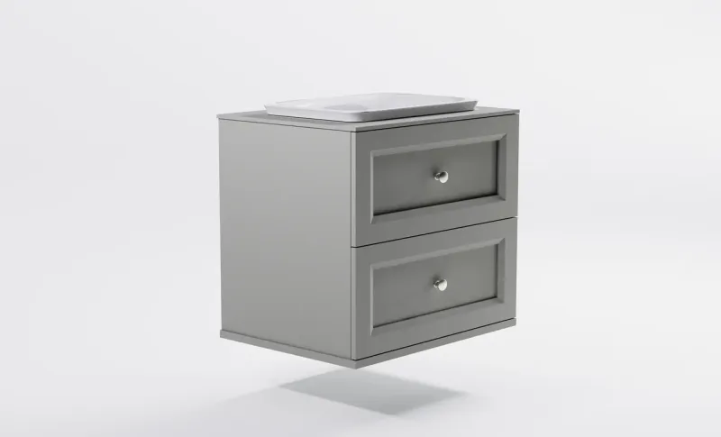 Тумба с раковиной Astra-Form Классик 4631177715747 80 см серый матовый