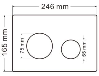 Кнопка смыва ABBER AC0121MW белый матовый