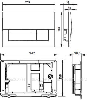 Клавиша для инсталляции Roca Active В01 хром матовый 8901170B2