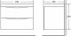 Тумба под раковину BelBagno подвесная 70x55см Rovere Bianco MARINO-700-2C-SO-WO-P
