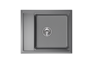 Мойка кухонная Granula Kitchen Space 6004, АЛЮМИНИУМ