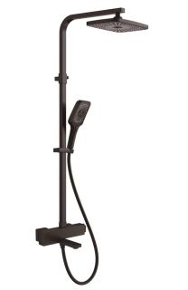 Душевая стойка Rose R1096H чёрный матовый