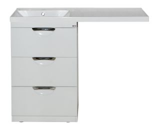 Напольная тумба под раковину Misty Куба под стиральную машину 50см белый