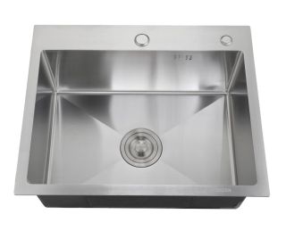 Кухонная мойка РМС MR-5843 с корзиной и дозатором нержавеющая сталь