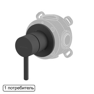 Смеситель скрытого монтажа на 1 потребитель WHITECROSS Y Y1241BL чёрный матовый