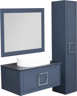 Зеркало La Fenice Cubo FNC-02-CUB-BG-100-80 синее матовое 100 см