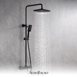Душевая система с термостатом AltroBagno Lamberto 030417 NeOp черный матовый