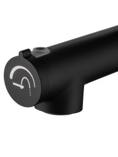 Смеситель для раковины Wonzon & Woghand WW-H1017-MB с функцией полоскания чёрный матовый