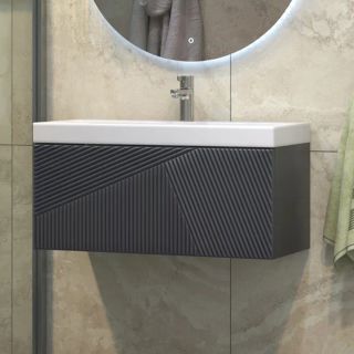 Тумба под раковину подвесная Velvex Edge tp.EDG.9696.80.1Y графит, 80 см