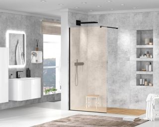 Душевая перегородка CEZARES LIBERTA-L-1-90-120-BR-NERO кронштейн 120см