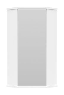 Зеркальный шкаф Misty Лилия угловой 34см белый