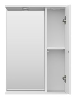 Зеркальный шкаф с подсветкой Misty Лира 50см правый белый