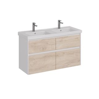 Тумба под раковину Lemark Combi LM03C125T-dub 120 см белый глянец