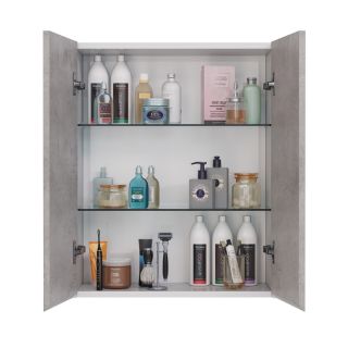 Шкаф Lemark Combi LM03C60SH-Beton 60 см подвесной Белый глянец бетон