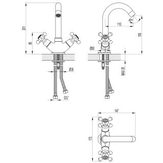 Смеситель для раковины Lemark Standard LM2107C хром