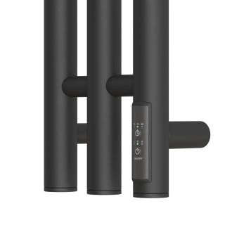 Полотенцесушитель электрический APEXTERMO Luna LN10112BM 1100x120 с крючками черный матовый