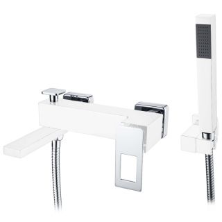 Смеситель для ванны Boheme Q 143-WCR белый/хром