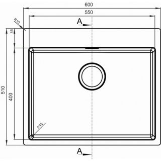 Кухонная мойка Florentina Логика-НМ 600.510.10.10 серебристый