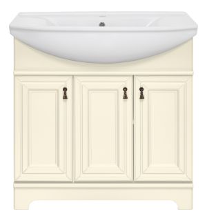 Напольная тумба под раковину Misty Лувр 85см слоновая кость