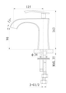 Смеситель для раковины Wonzon & Woghand Triumph WW-561101-CR хром