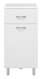 Напольная тумба Misty Люси с бельевой корзиной 40см белый