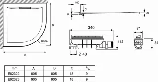 Душевой поддон Jacob Delafon Flight Pure E62322-00 80x80 см белый