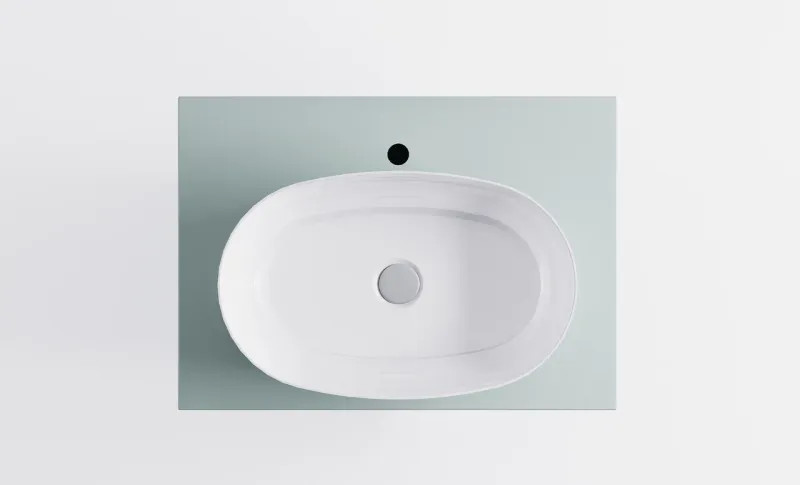 Тумба с раковиной Astra-Form М-40 4631177714771 80 см зелёный матовый