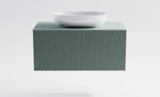 Тумба с раковиной Astra-Form М-40 4631177714894 100 см зелёный матовый