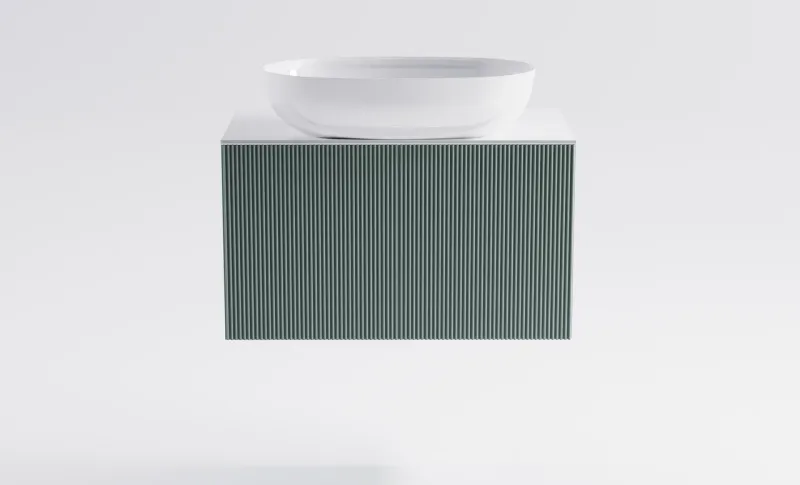 Тумба с раковиной Astra-Form М-40 Slim 4631177714528 80 см зелёный матовый