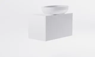 Тумба с раковиной Astra-Form М-40 Slim 4631177716010 80 см белый матовый