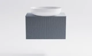 Тумба с раковиной Astra-Form М-40 Slim 4631177715976 80 см голубой матовый