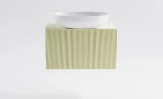 Тумба с раковиной Astra-Form М-40 Slim 4631177715990 80 см бежевый матовый