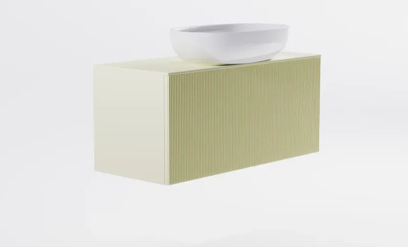 Тумба с раковиной Astra-Form М-40 Slim 4631177716119 100 см бежевый матовый