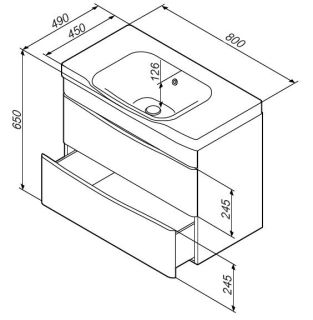 Am.pm Like M80FHX0802WG тумба под раковину 80 см белый