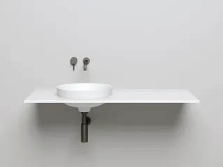 Полувстраиваемая раковина Salini Marea 03 S-Stone 1802203M 42см белый матовый